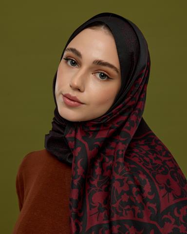 S-SARAYLI-77 Nar & Lav Saraylı Desen Şal