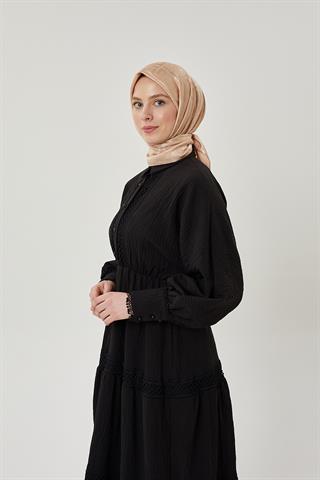 Nude F Desen Parlak Jakar Eşarp