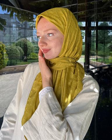 Olive Baklava Lyocell Bambu Jakar Eşarp