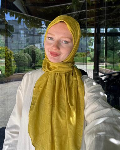 Olive Baklava Lyocell Bambu Jakar Eşarp