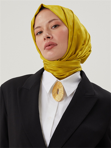 Olive Yeşili Rise Desen Jakar Şal