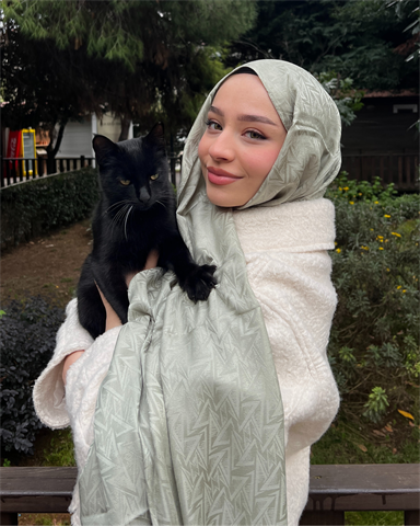 Pastel Yeşili Triya Desen Jakar Şal