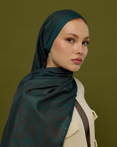 SV-BAL-64 Petrol & Kakao Bala Hatun Desen  Şal