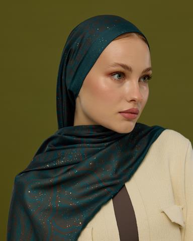 SV-BAL-64 Petrol & Kakao Bala Hatun Desen  Şal