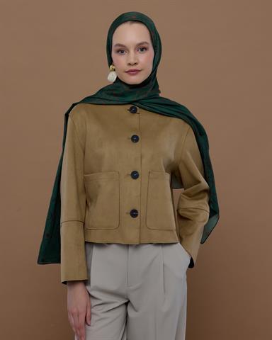 S-EFSUNLU-64 Petrol & Kakao Efsunlu Desen Şal