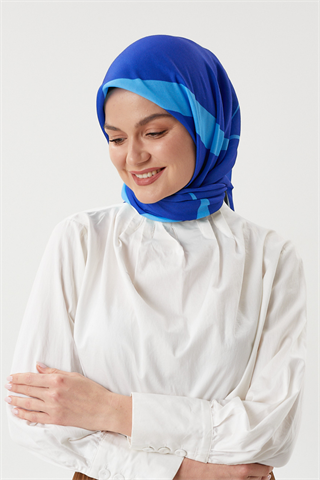Saks Mavi - Classic Pamuk Eşarp