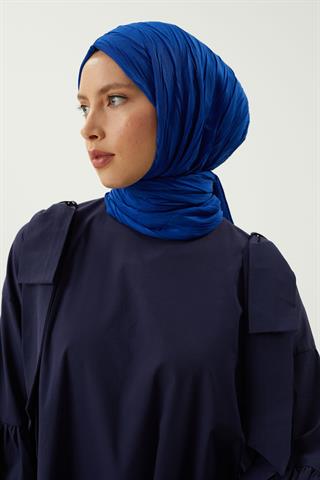 Saks Mavi Piliseli Bambu Şal