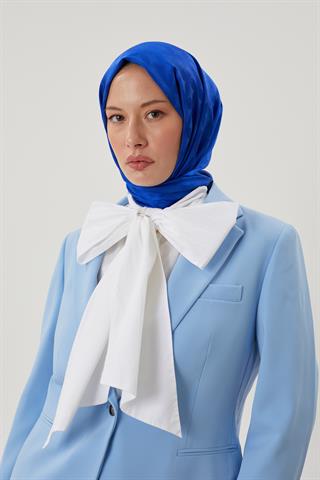 Saks Mavisi Rise Desen Jakar Şal