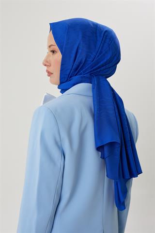 Saks Mavisi Shine Desen Jakar Şal