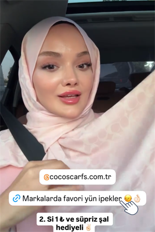Şeker Pembe C Desen Yün İpek Şal