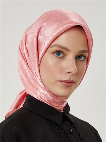 Şeker Pembe G Desen Parlak Jakar Eşarp