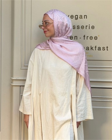 Şeker Pembe Imannoor Armoni Desen Pamuk Jakar Şal