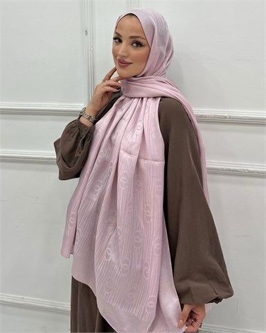 Şeker Pembe Imannoor Serena Desen Pamuk Jakar Şal
