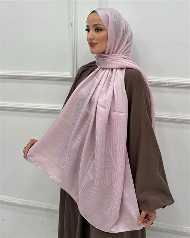 Şeker Pembe Imannoor Serena Desen Pamuk Jakar Şal