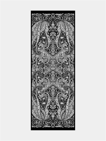 Siyah Balamir Desen İpeksi Şal