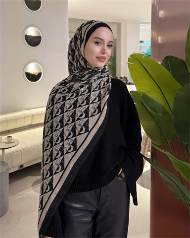 Siyah Legacy Vual İpek Şal