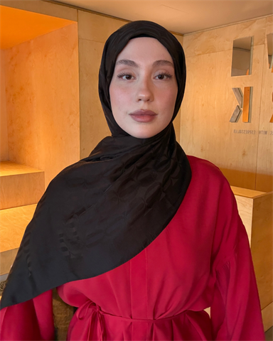Siyah Nova Desen Jakar Şal
