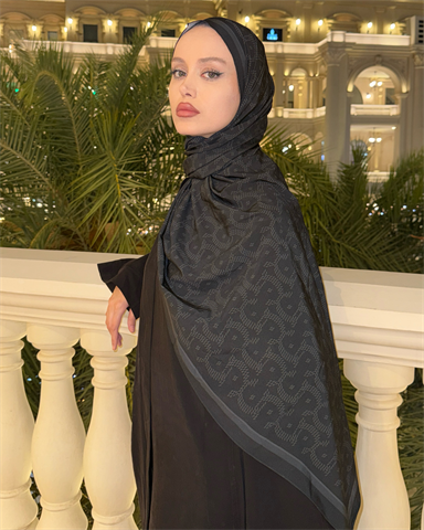 Siyah Select Vual İpek Şal