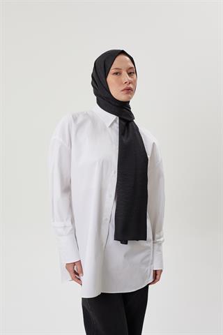 Siyah Shine Desen Jakar Şal