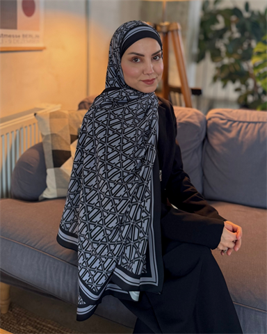 Siyah Signature Vual İpek Şal