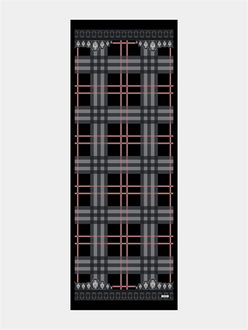 Siyah Tartan Desen Şal 