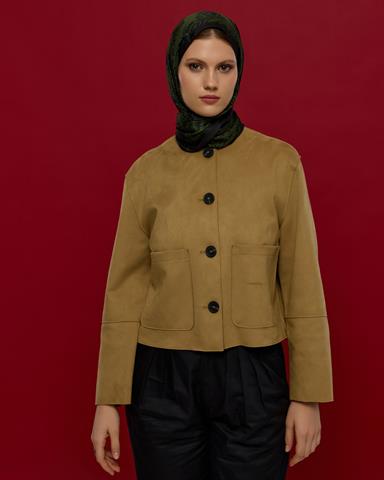 S-SULTANİ-73 Siyah & Zeytin Sultani Desen Şal