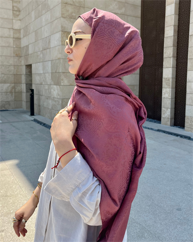 Soft Pembe Lavin Desen Jakar Şal