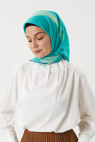 Su Yeşili - Classic Pamuk Eşarp