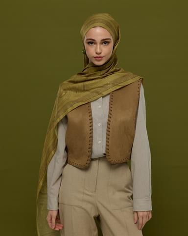 SV-HURREM-42 Susam Işıltısı & Kavrulmuş Kahve Hürrem Desen  Şal