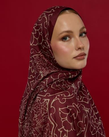 S-HAREM-11 Tarçın Kabuk & İnci Taşı Harem Rüyası Desen Şal