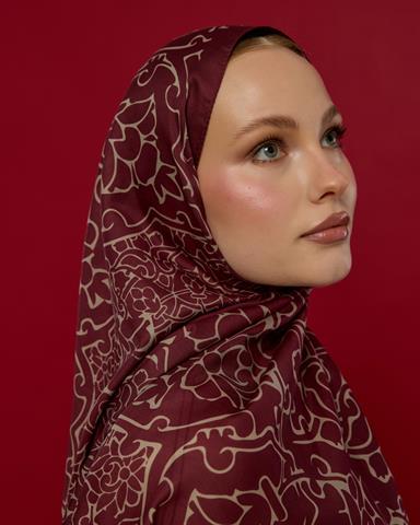 S-HAREM-11 Tarçın Kabuk & İnci Taşı Harem Rüyası Desen Şal