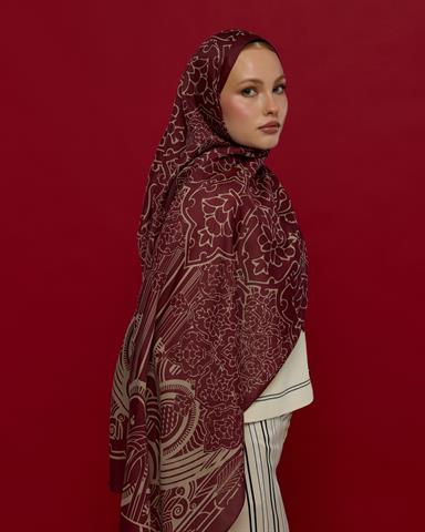 S-HAREM-11 Tarçın Kabuk & İnci Taşı Harem Rüyası Desen Şal