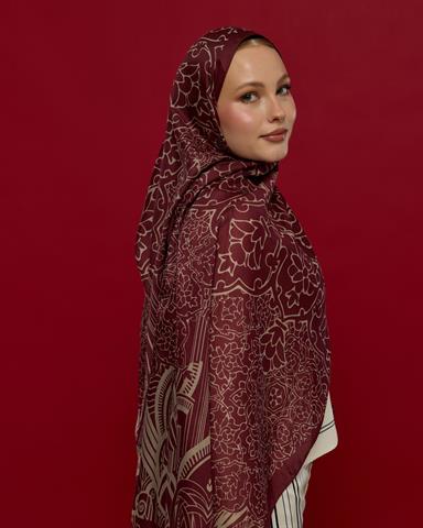 S-HAREM-11 Tarçın Kabuk & İnci Taşı Harem Rüyası Desen Şal