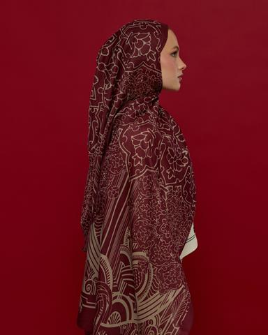 S-HAREM-11 Tarçın Kabuk & İnci Taşı Harem Rüyası Desen Şal