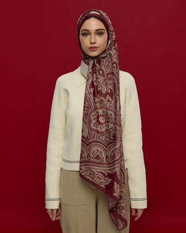 S-SULTANİ-11 Tarçın Kabuk & İnci Taşı Sultani Desen Şal