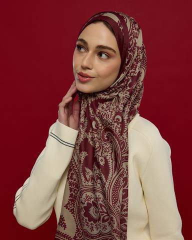S-SULTANİ-11 Tarçın Kabuk & İnci Taşı Sultani Desen Şal
