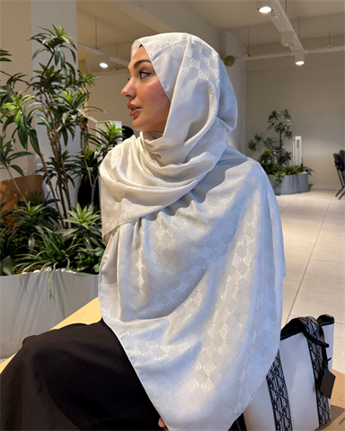 Taş Damier Desen Jakar Şal