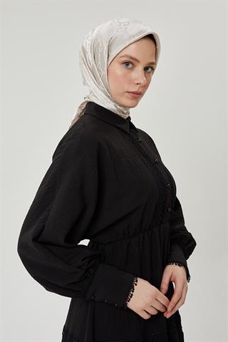 Taş G Desen Parlak Jakar Eşarp