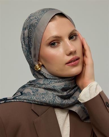 S-SARAYLI-58 Taş & Gece Saraylı Desen Şal