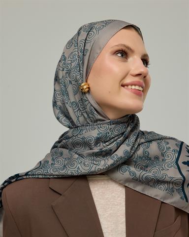 S-SARAYLI-58 Taş & Gece Saraylı Desen Şal