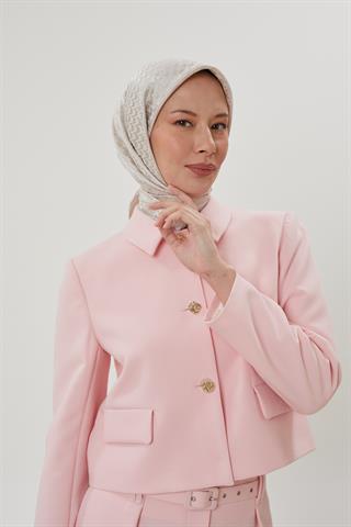 Taş Kazayağı Desen Parlak Jakar Eşarp