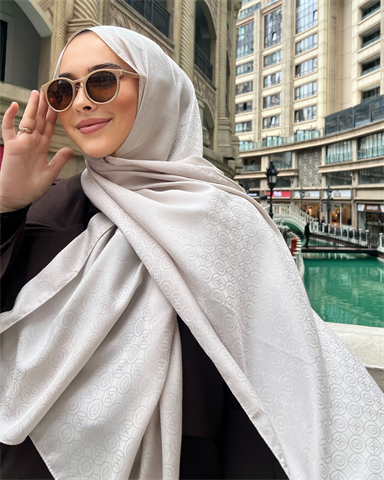 Taş Luxe Desen Jakar Şal