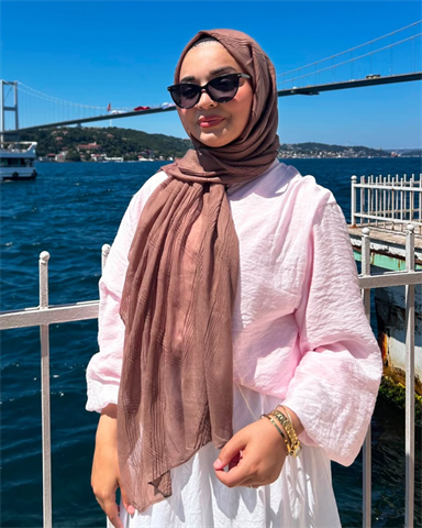 Tozlu Kahve Terra Müslin Şal