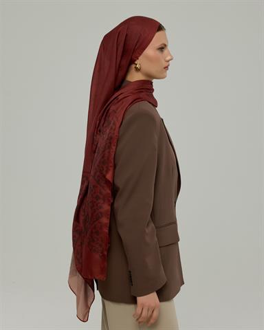S-SARAYLI-14 Tuzlu Karamel & Kestane Kabuğu Saraylı Desen Şal