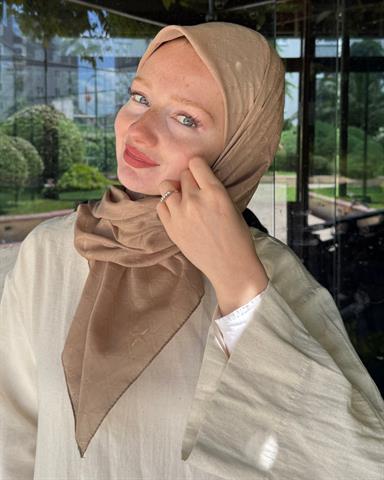 Vizon Baklava Lyocell Bambu Jakar Eşarp