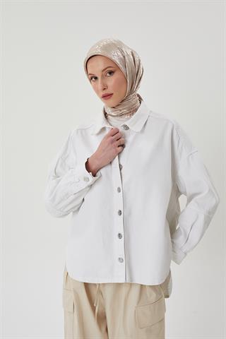 Vizon D Desen Parlak Jakar Eşarp