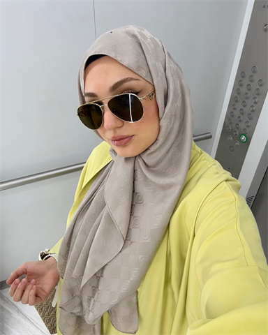 Vizon Damier Desen Jakar Şal