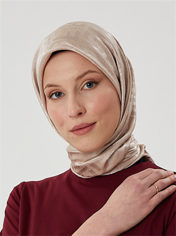 Vizon F Desen Parlak Jakar Eşarp