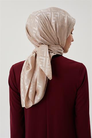 Vizon F Desen Parlak Jakar Eşarp