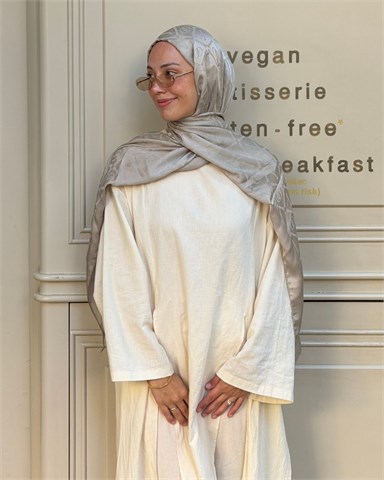 Vizon Imannoor Armoni Desen Pamuk Jakar Şal